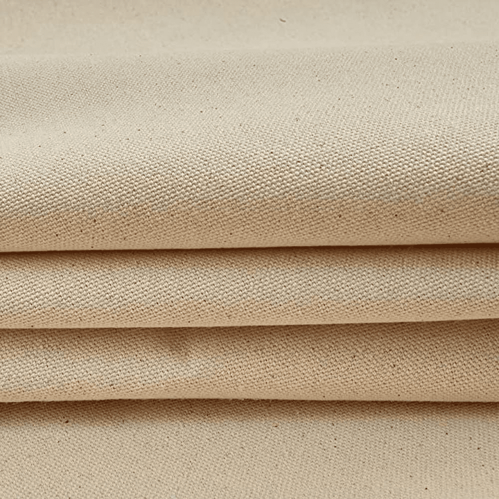 100% COTTON 6OZ CANVAS DRILL WEAVE FABRIC - WIDTH 63 INCH