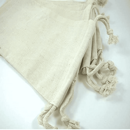 100% COTTON DRAWSTRING BAG ( 14*16 CM )