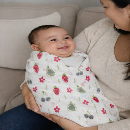 100% COTTON PRINTING  MUSLIN BABY SWADDLE BLANKET – ULTRA SOFT DOUBLE GAUZE, 47” X 47”