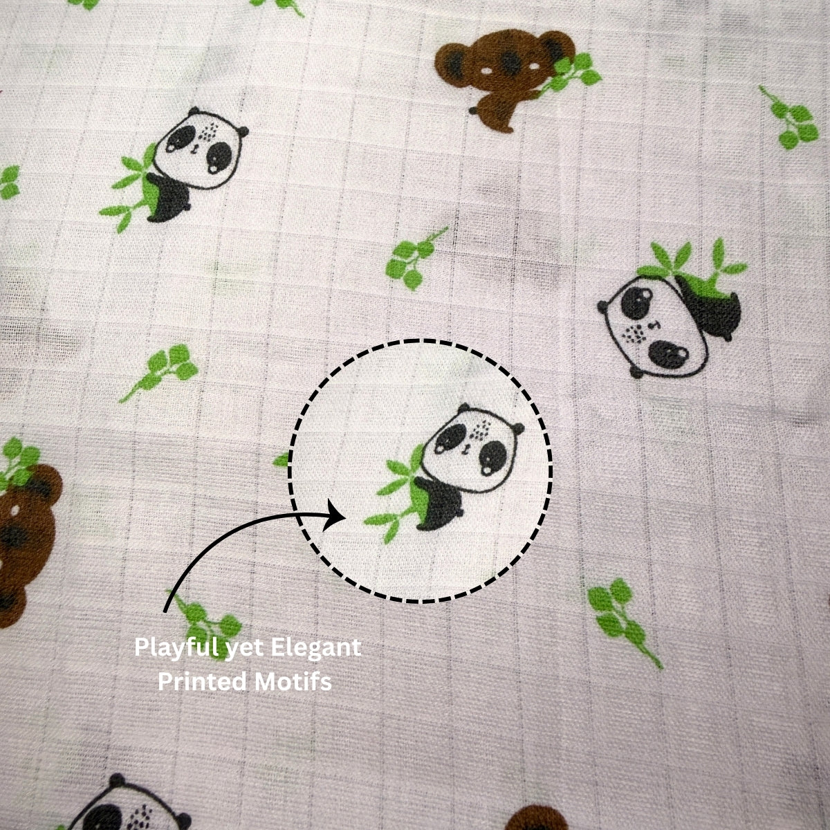 100% COTTON PRINTING  MUSLIN BABY SWADDLE BLANKET – ULTRA SOFT DOUBLE GAUZE, 47” X 47”
