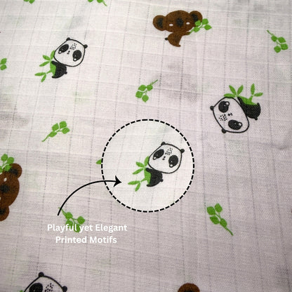 100% COTTON PRINTING  MUSLIN BABY SWADDLE BLANKET – ULTRA SOFT DOUBLE GAUZE, 47” X 47”