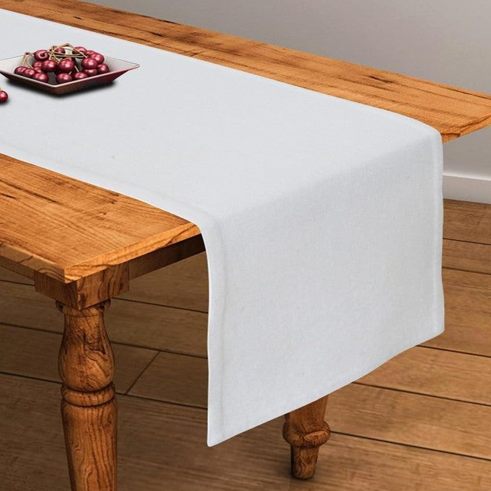 SRP Craft, Cotton Table Runner | Colour : White | Gsm : 190