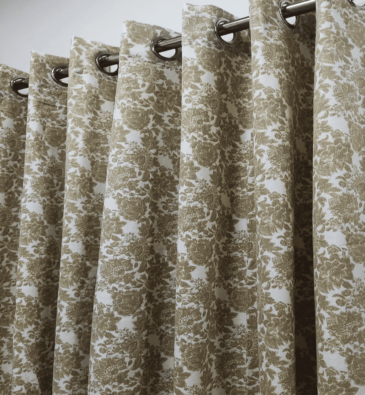 100% COTTON BROWN PRINT DOOR CURTAINS - 4 * 7 FEET