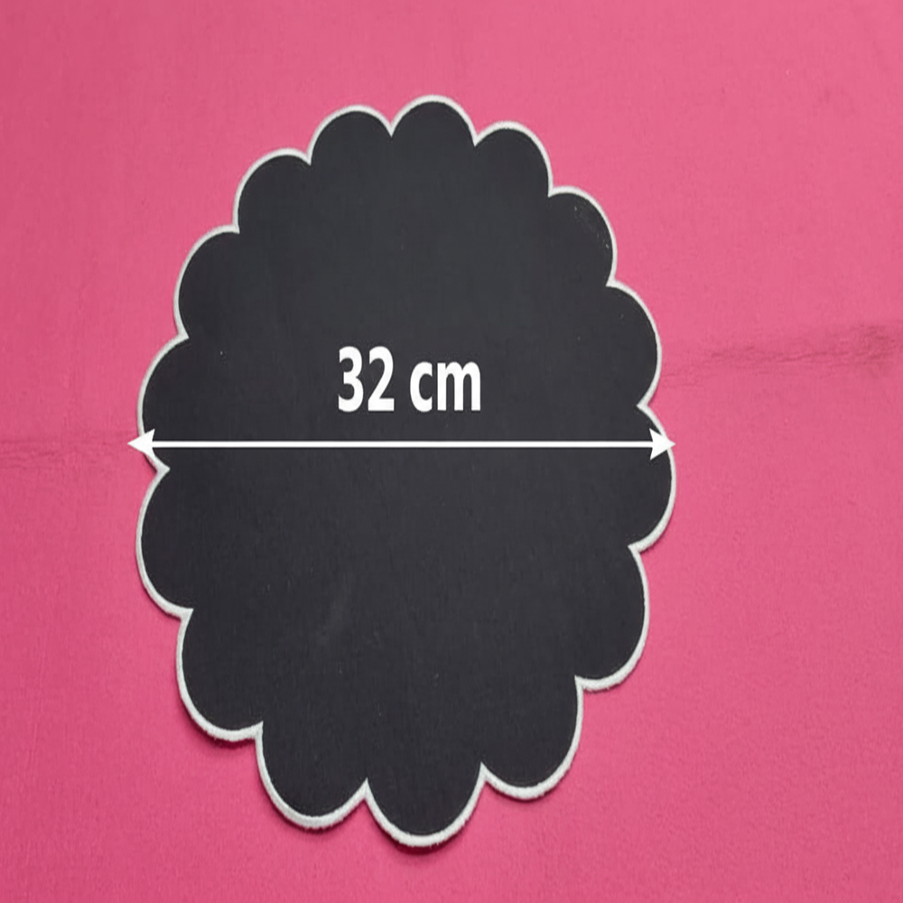 100% COTTON SCALLOP EDGE PLACEMAT WITH FUSING – 38 CM MODERN DINING TABLE MAT - 190 GSM