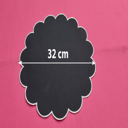 100% COTTON SCALLOP EDGE PLACEMAT WITH FUSING – 38 CM MODERN DINING TABLE MAT - 190 GSM