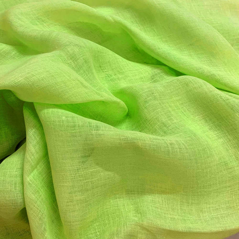 100% PURE LINEN LANA GREEN – WIDTH 58 INCH