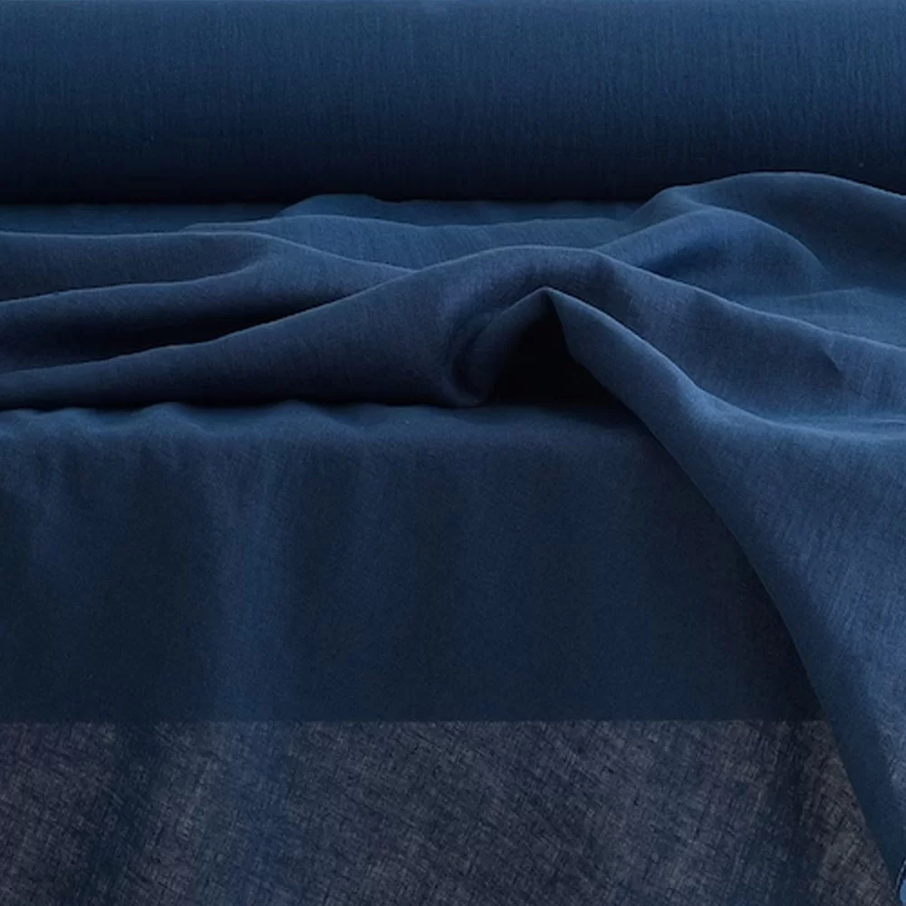 100% PURE LINEN NAVY BLUE – WIDTH 58 INCH