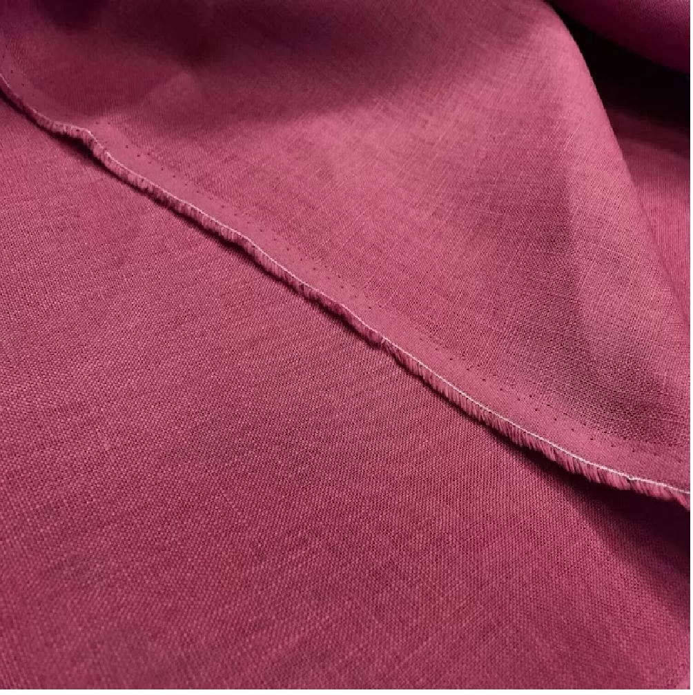 100% PURE LINEN POMEGRANATE COLOUR – WIDTH 58 INCH