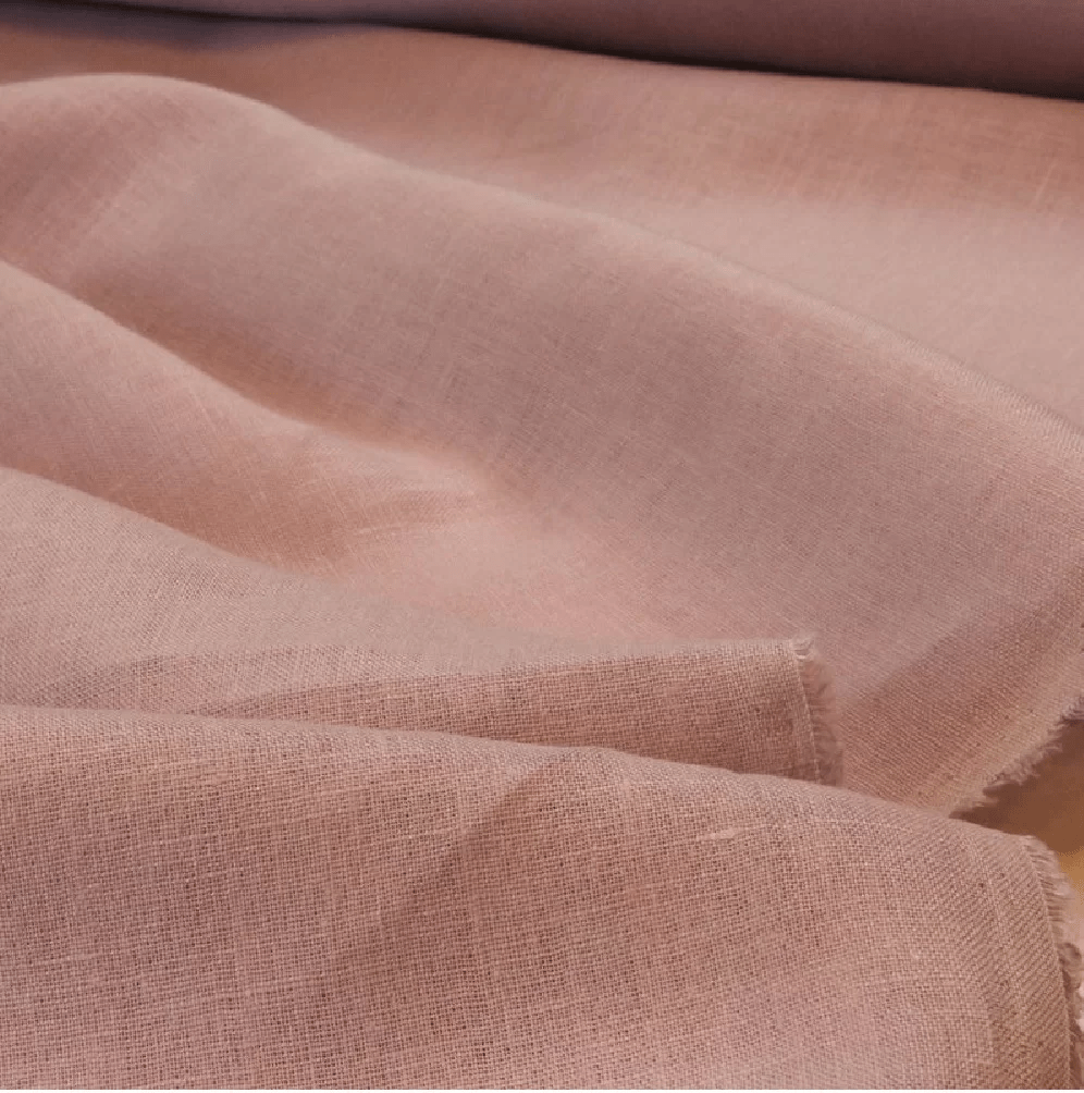 100% PURE LINEN DUSTY ROSE - WIDTH 58 INCH