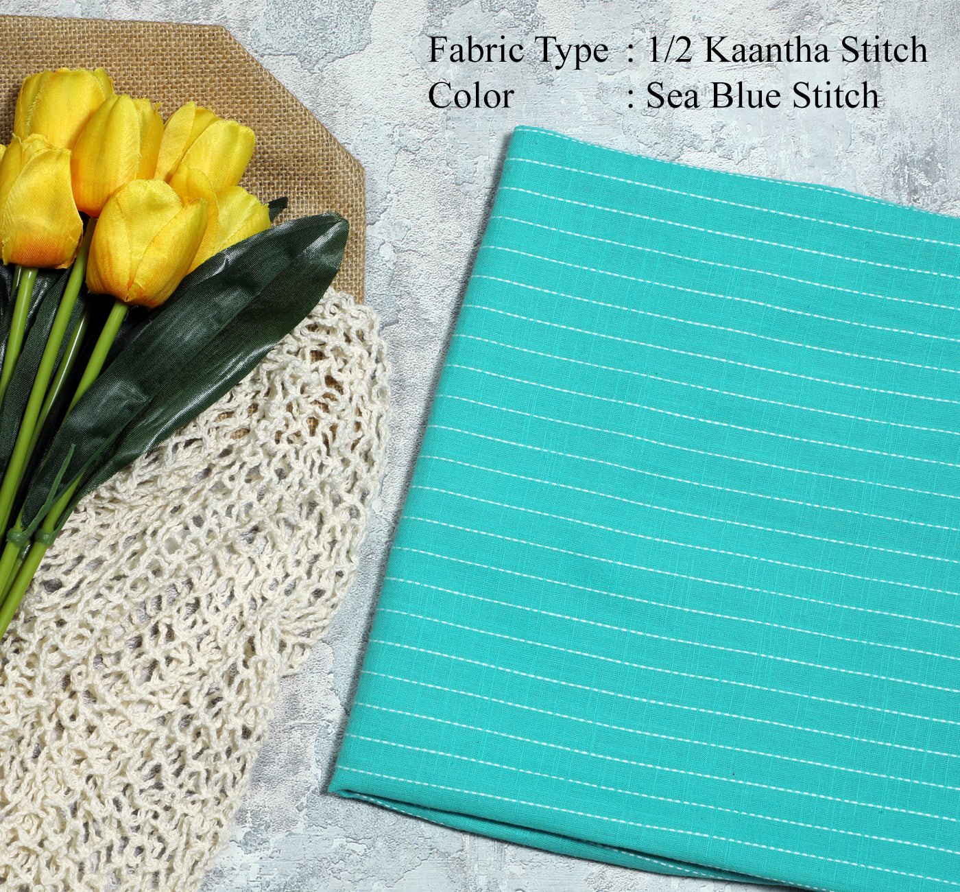 UNSTICHED KANDHA STICH  KURTA FABRIC - 85 GSM